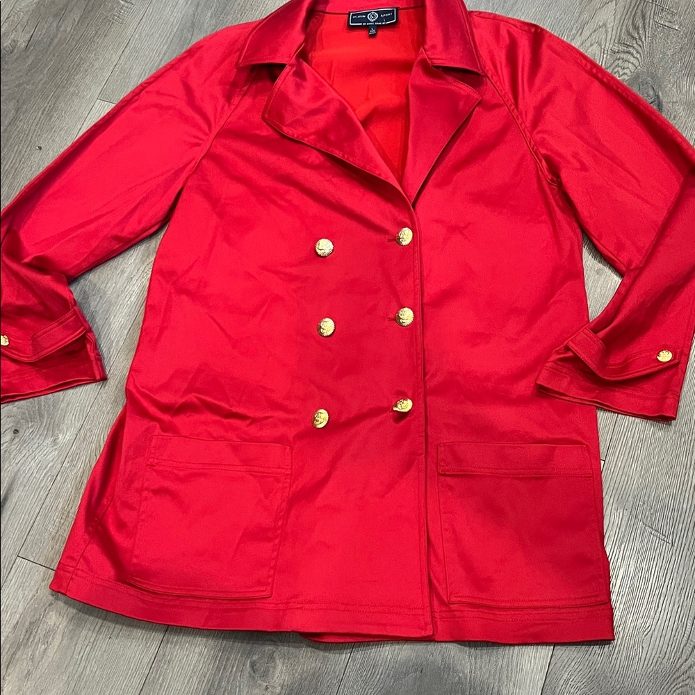 St John Sport red Double Breast Jacket Coat